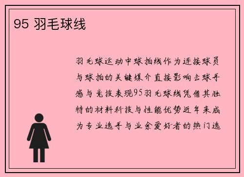 95 羽毛球线